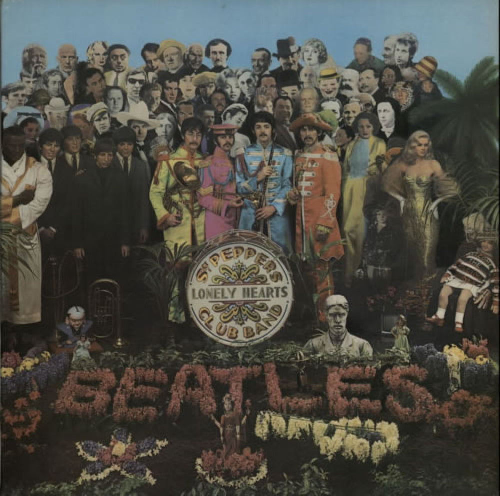 The Beatles Sgt. Pepper's - Wide Spine - WOC - EX UK vinyl LP album (LP record) PMC7027