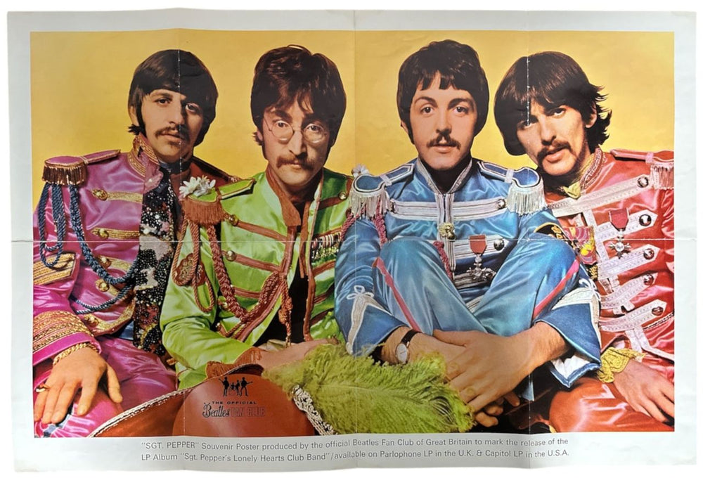 The Beatles Sgt. Pepper Souvenir Fan Club Poster UK poster 30 X 20