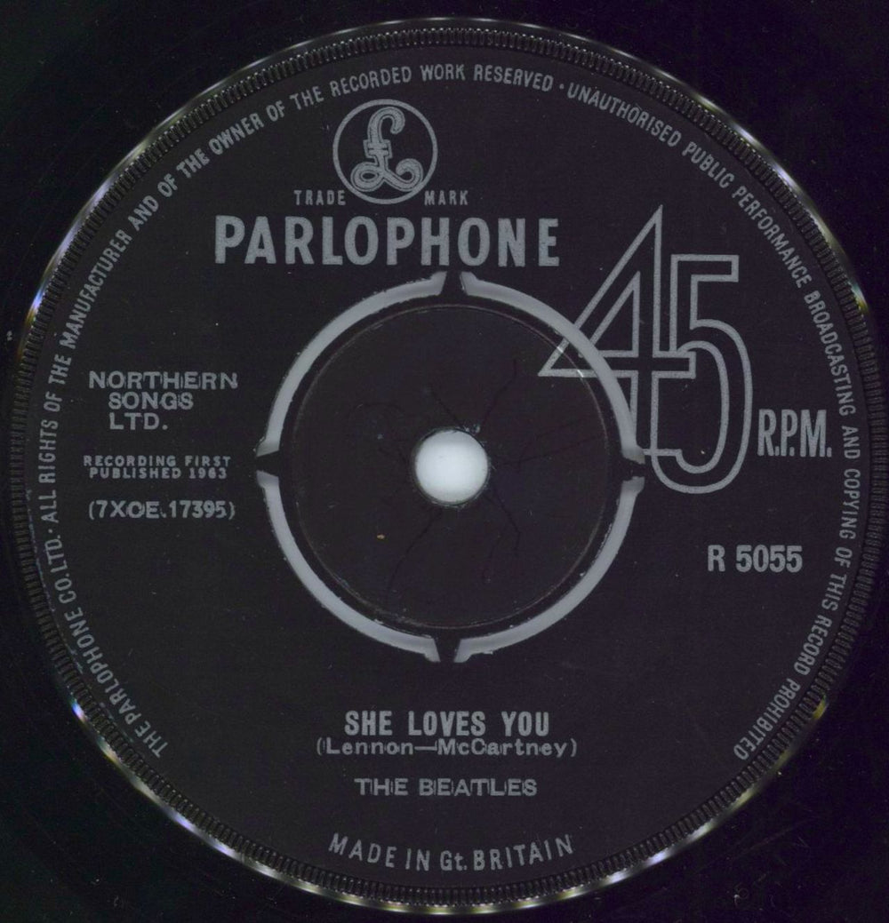 The Beatles She Loves You - 3rd UK 7" vinyl single (7 inch record / 45) BTL07SH566682