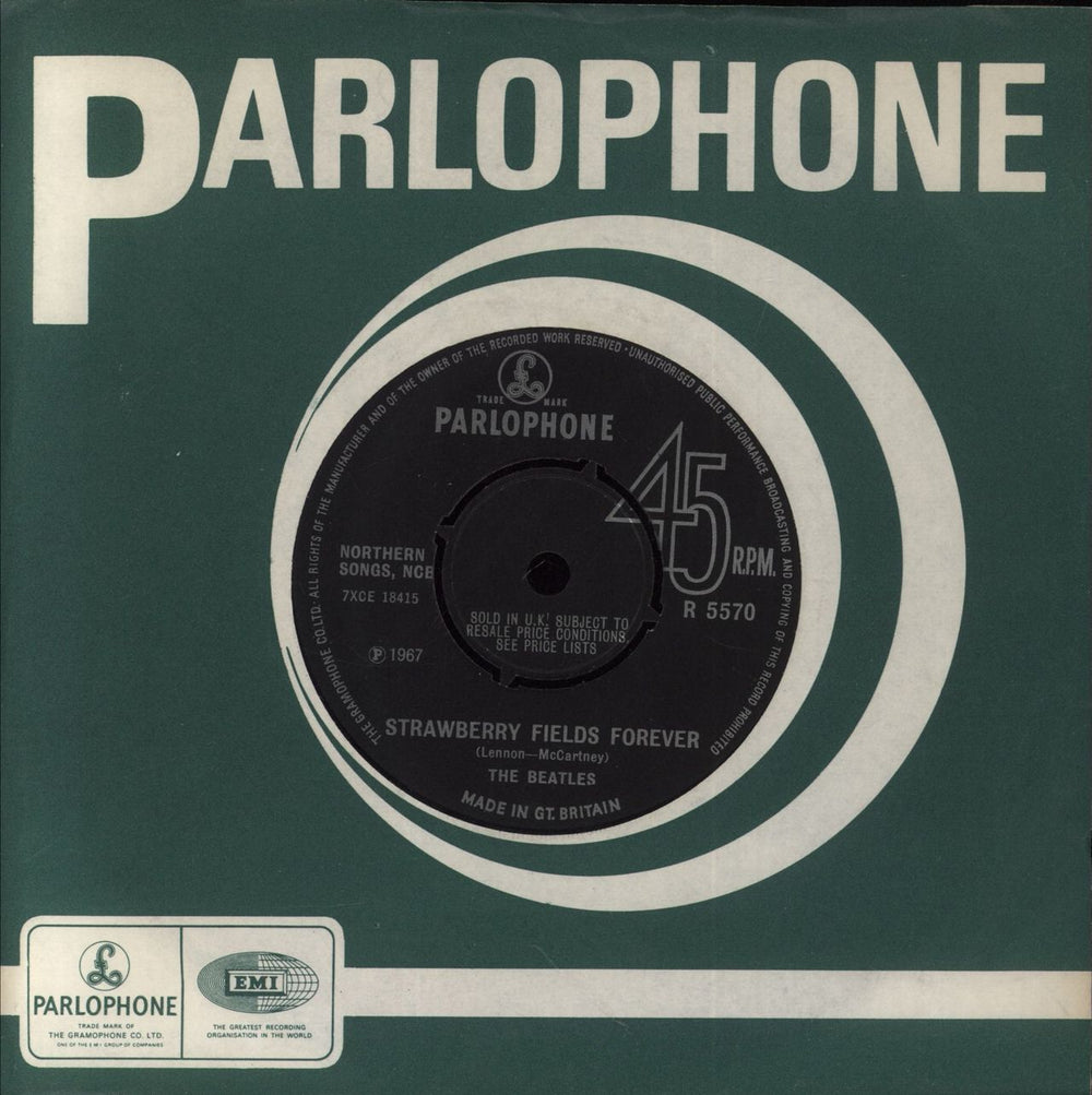 The Beatles Strawberry Fields Forever - 1st - 4pr - EX UK 7" vinyl single (7 inch record / 45) R5570