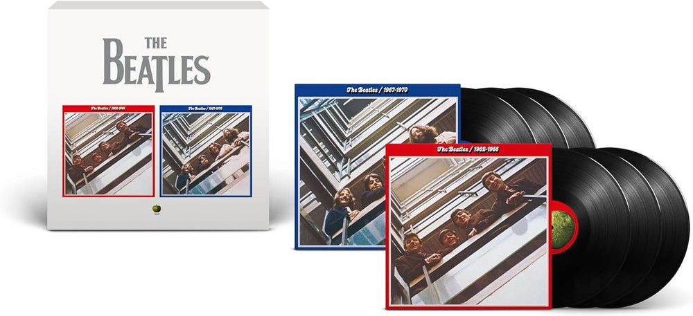 The Beatles The Beatles 1962-1966 / 1967-1970 Red & Blue Albums - Black Vinyl 6LP Box Set - Sealed UK Vinyl Box Set 602455921000