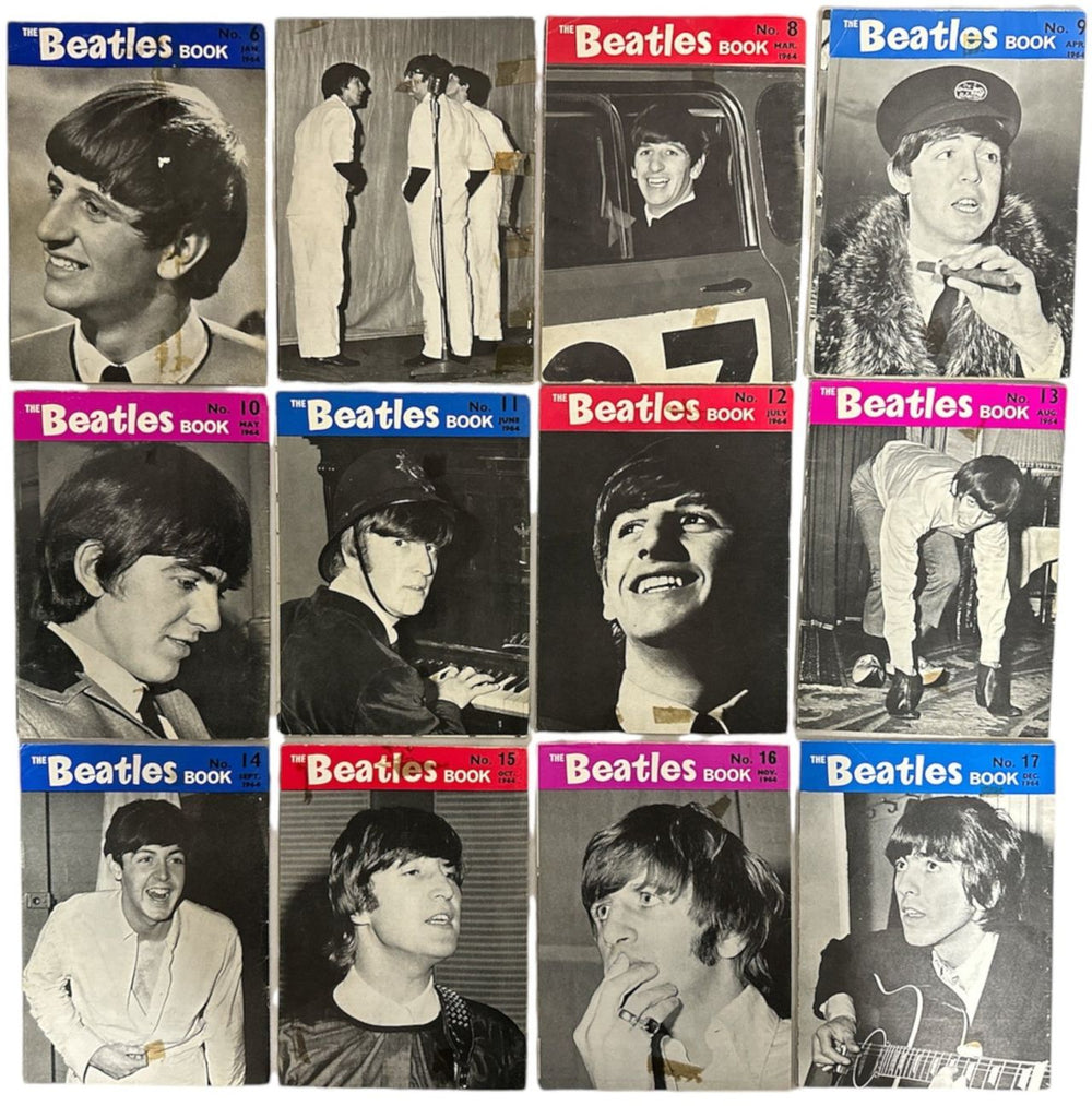 The Beatles The Beatles Book - 1964 - 12 Issues - VG UK magazine