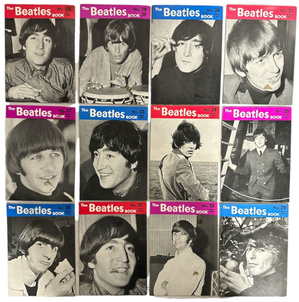 The Beatles The Beatles Book - 1965 - 12 Issues - VG UK magazine