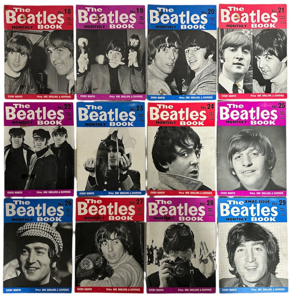 The Beatles The Beatles Book - 1965 - 12 Issues - VG UK magazine TBB 1965