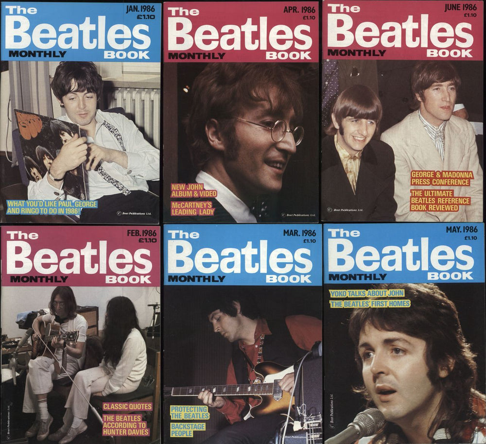 The Beatles The Beatles Book - 1986 - 12 Issues UK magazine TBB 1986