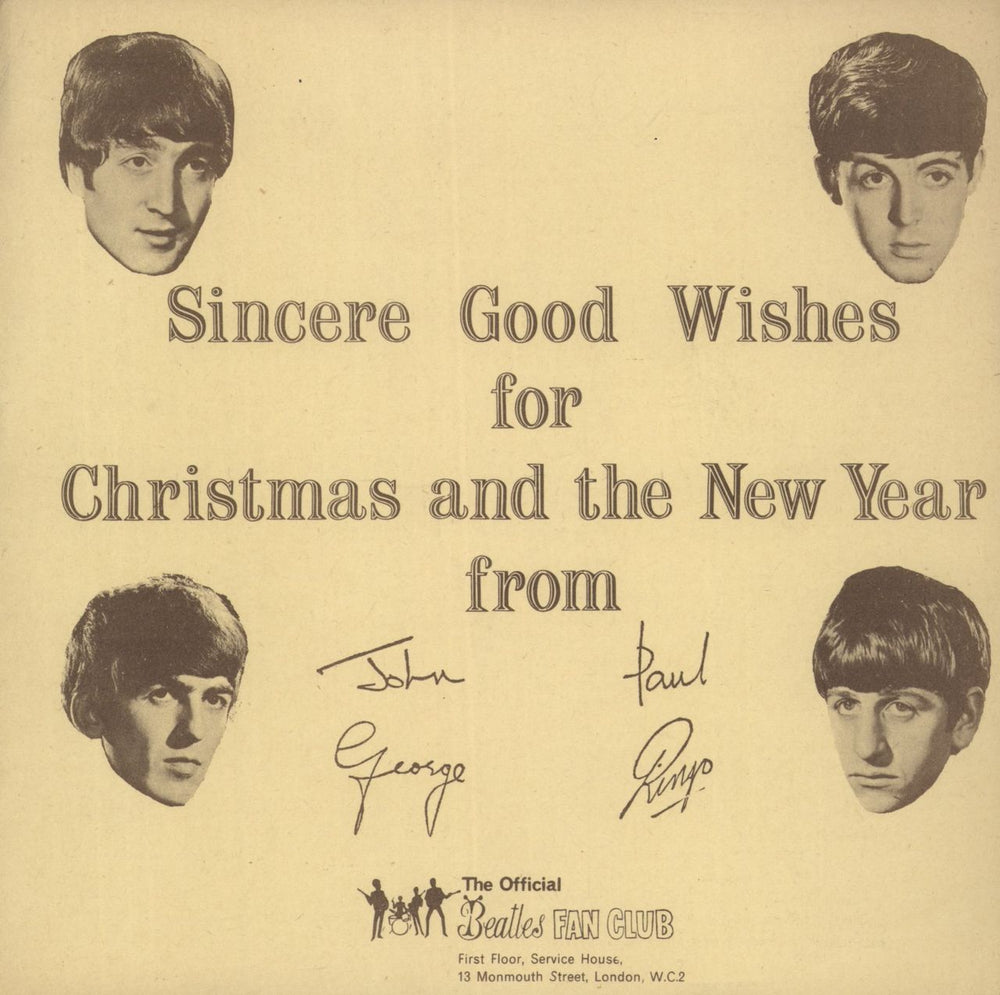 The Beatles The Beatles' Christmas Record + Inserts UK 7" vinyl single (7 inch record / 45) LYN492
