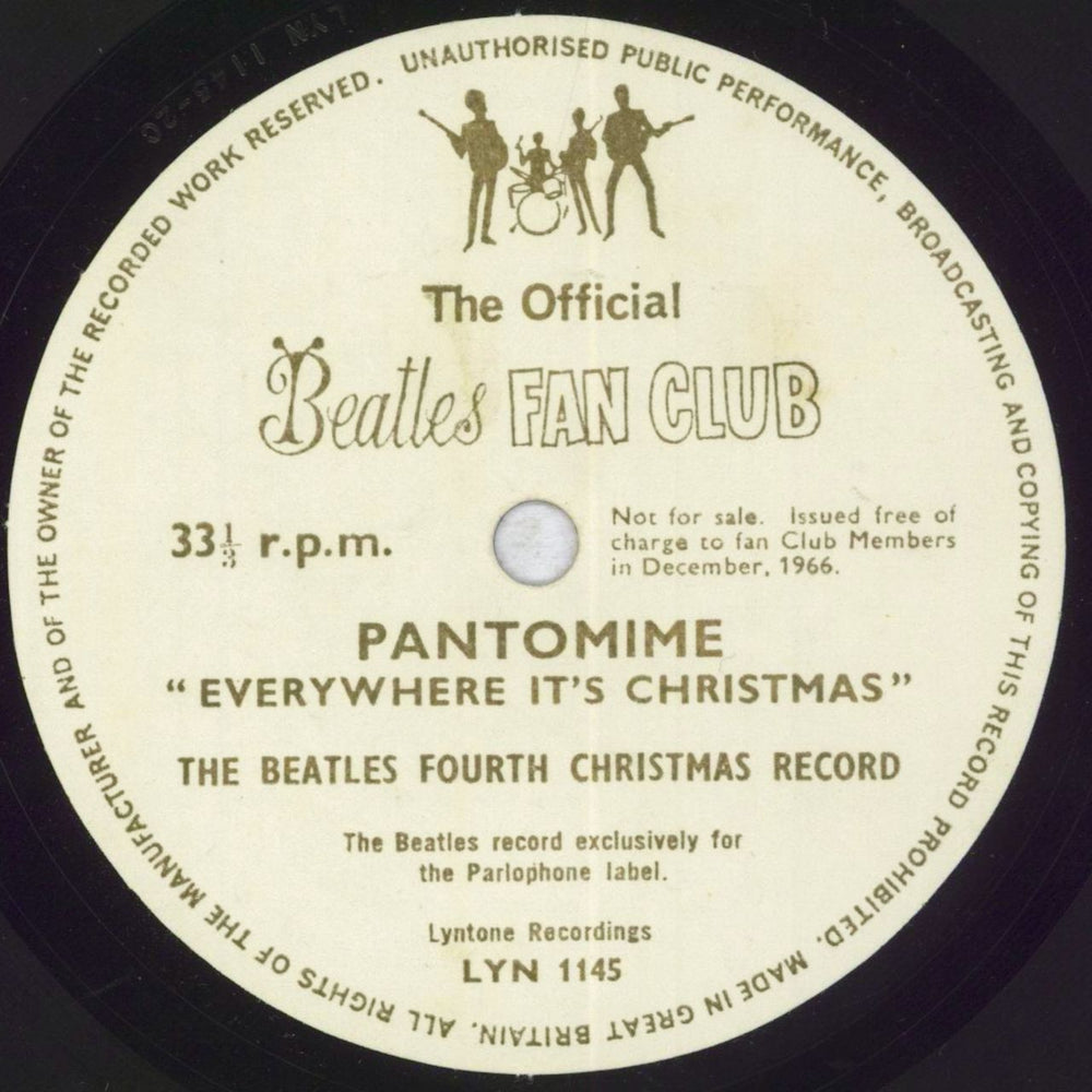 The Beatles The Beatles Fourth Christmas Record - VG UK 7" vinyl single (7 inch record / 45) BTL07TH375835