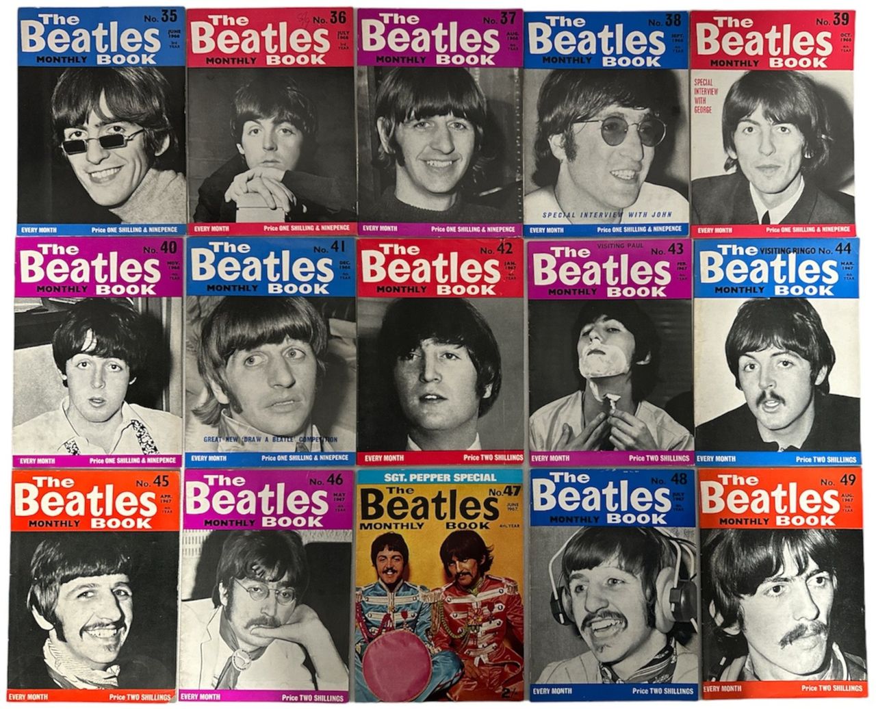 The Beatles The Beatles Monthly Book - 1st - 34 Issues UK Magazine 