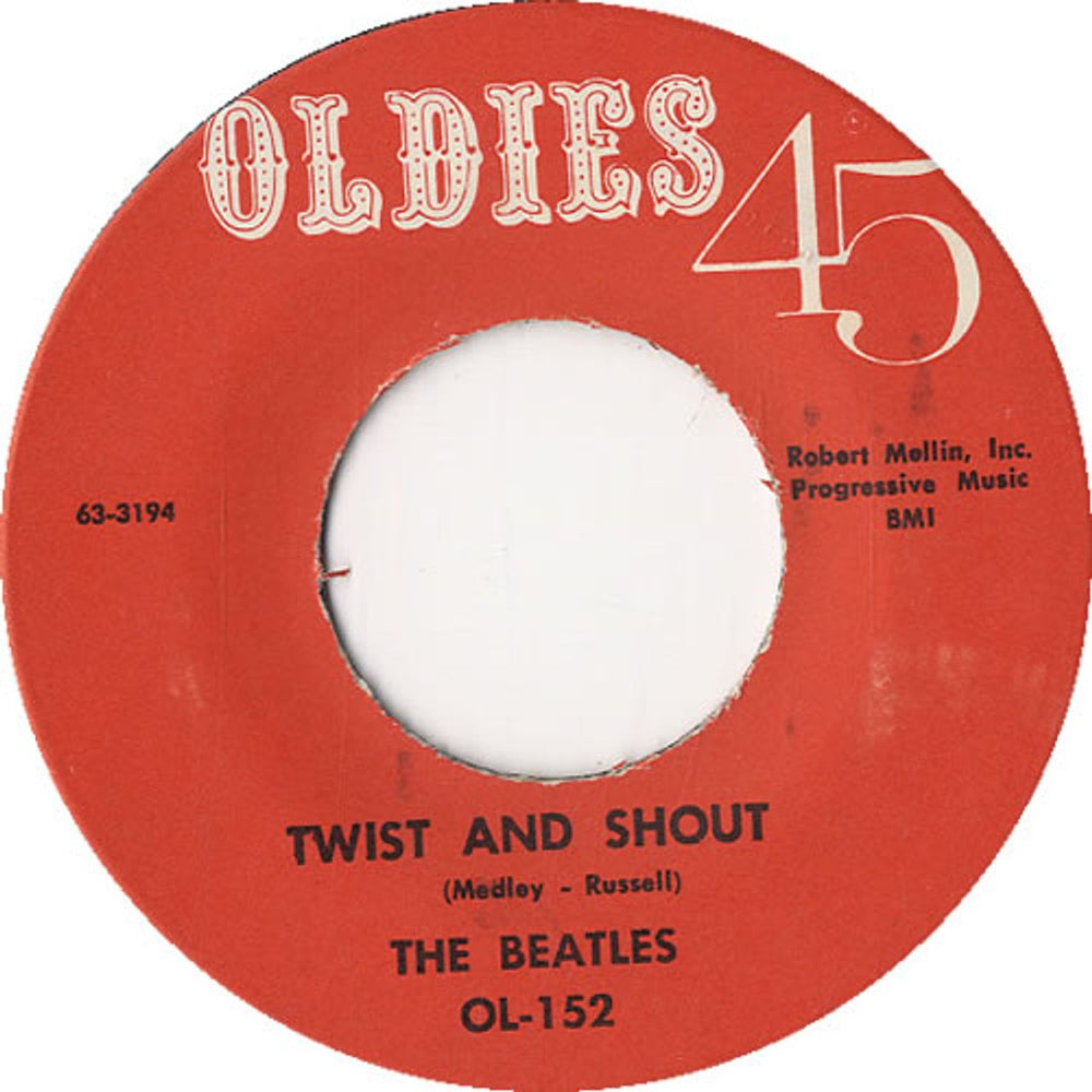 The Beatles Twist And Shout US 7" vinyl single (7 inch record / 45) OL-152