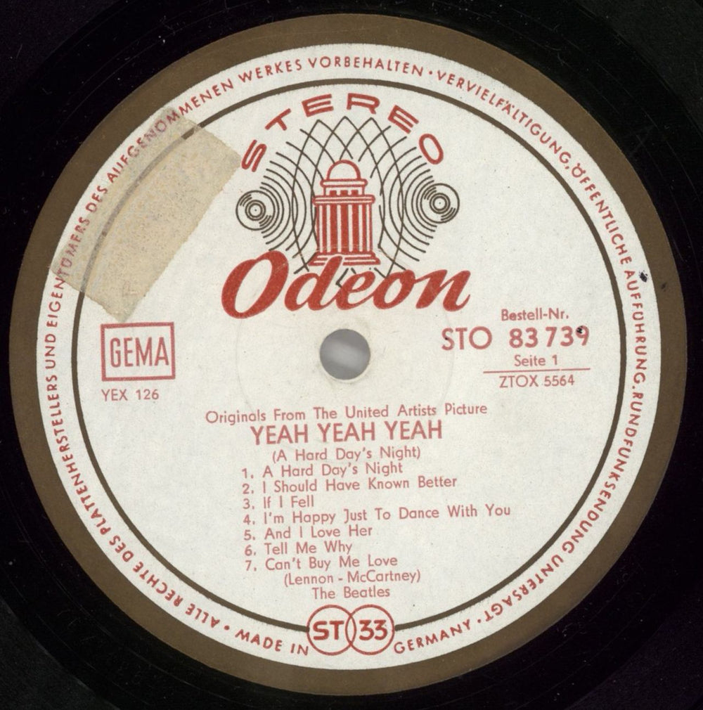 The Beatles Yeah! Yeah! Yeah! - Red, White & Gold Label - EX German vinyl LP album (LP record) BTLLPYE650586