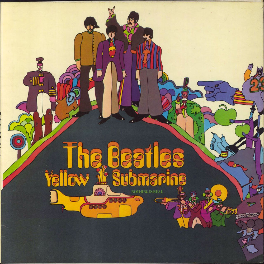 The Beatles Yellow Submarine - 4th UK vinyl LP album (LP record) PCS7070