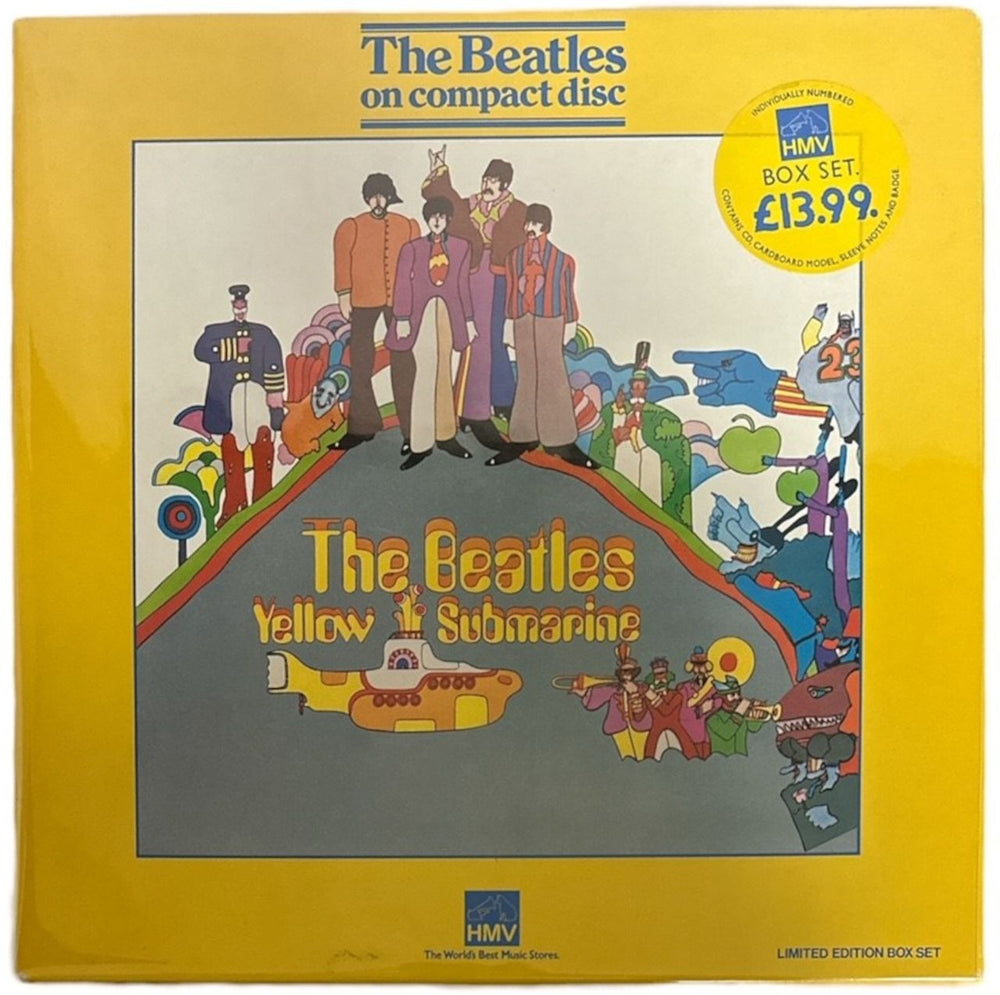 The Beatles Yellow Submarine - Stickered - EX UK CD Album Box Set BEACD25/5