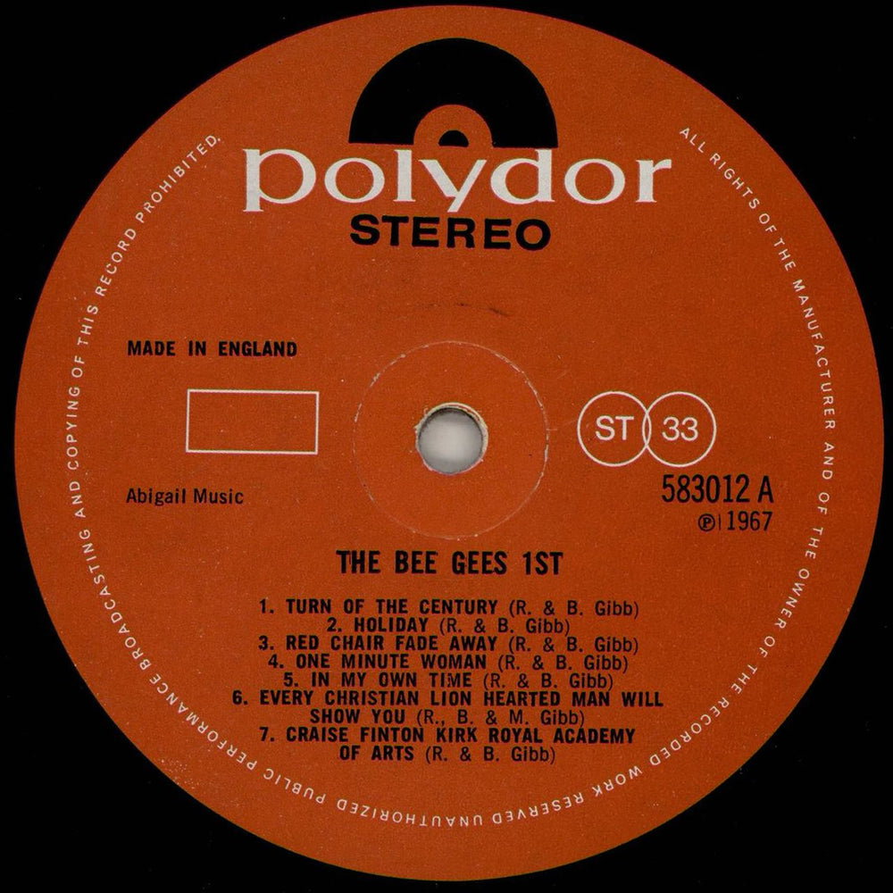 The Bee Gees Bee Gees' 1st - EX UK vinyl LP album (LP record) BGELPBE603557