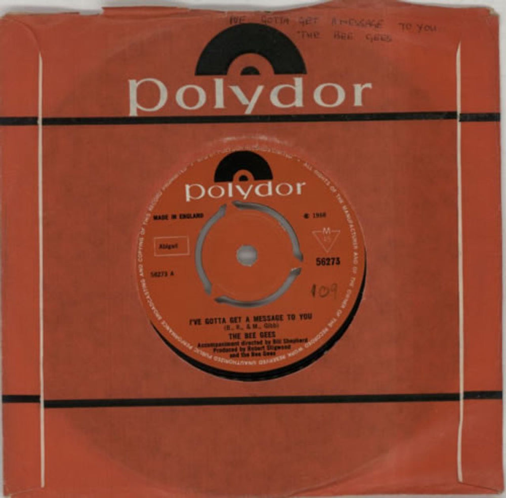 The Bee Gees I've Gotta Get A Message To You - 3pr UK 7" vinyl single (7 inch record / 45) 56273