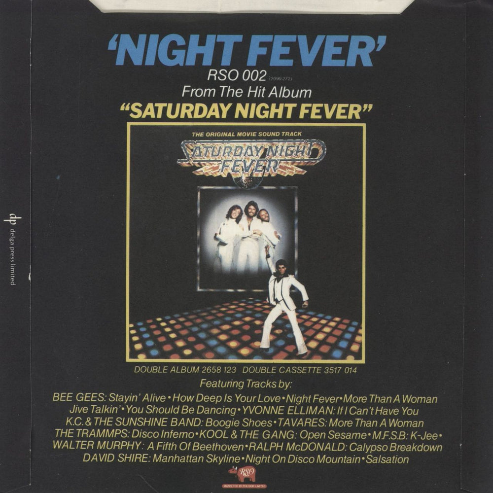 The Bee Gees Night Fever + Sleeve UK 7" vinyl single (7 inch record / 45)