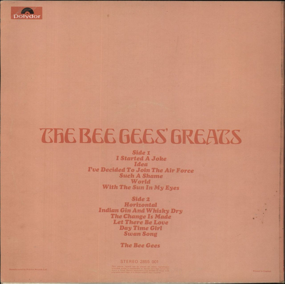 The Bee Gees The Bee Gees Greats UK vinyl LP album (LP record) BGELPTH764258