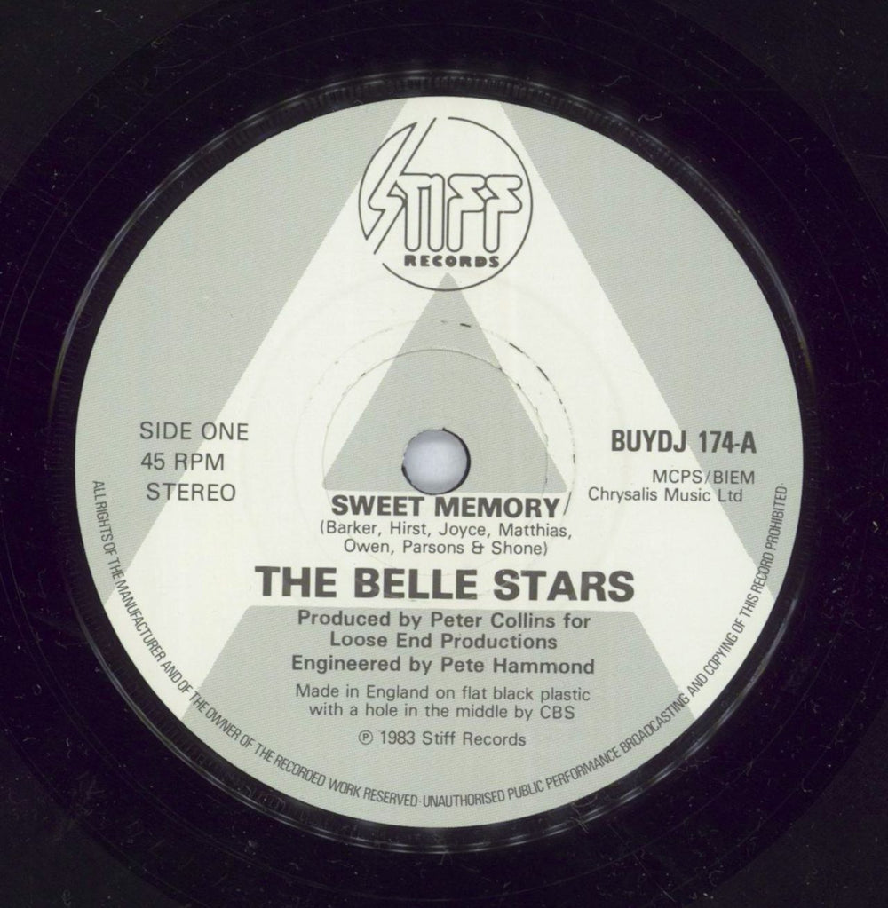 The Belle Stars Sweet Memory UK 7" vinyl single (7 inch record / 45) BST07SW273224