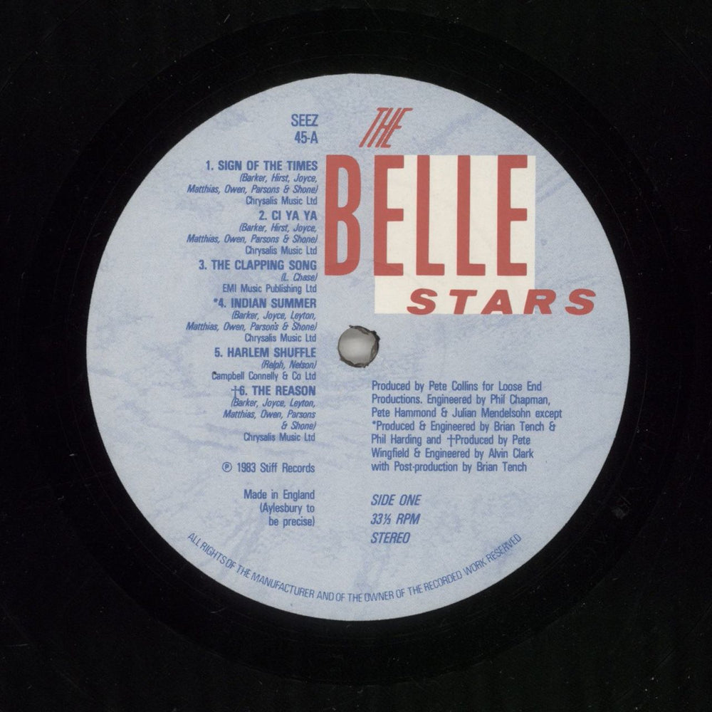 The Belle Stars The Belle Stars UK vinyl LP album (LP record) BSTLPTH870364