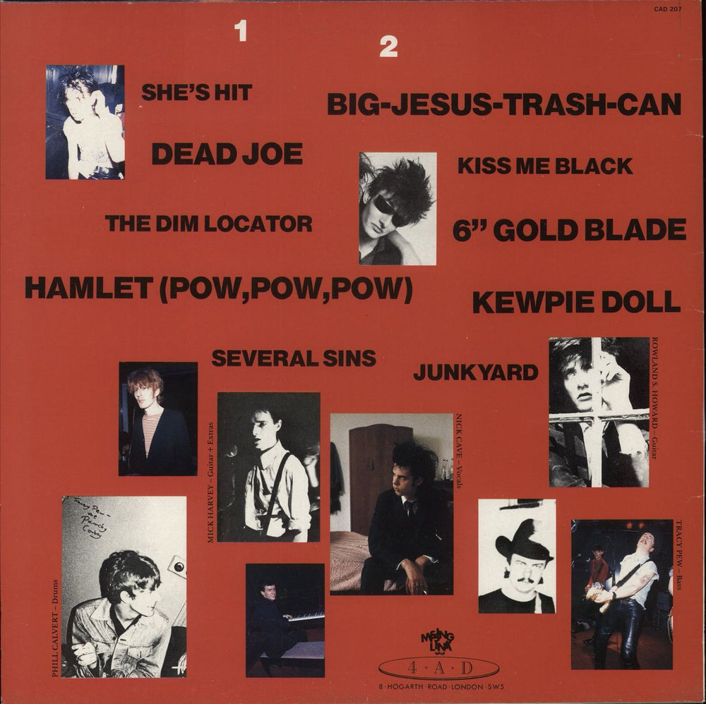 The Birthday Party Junk Yard - VG UK vinyl LP album (LP record)