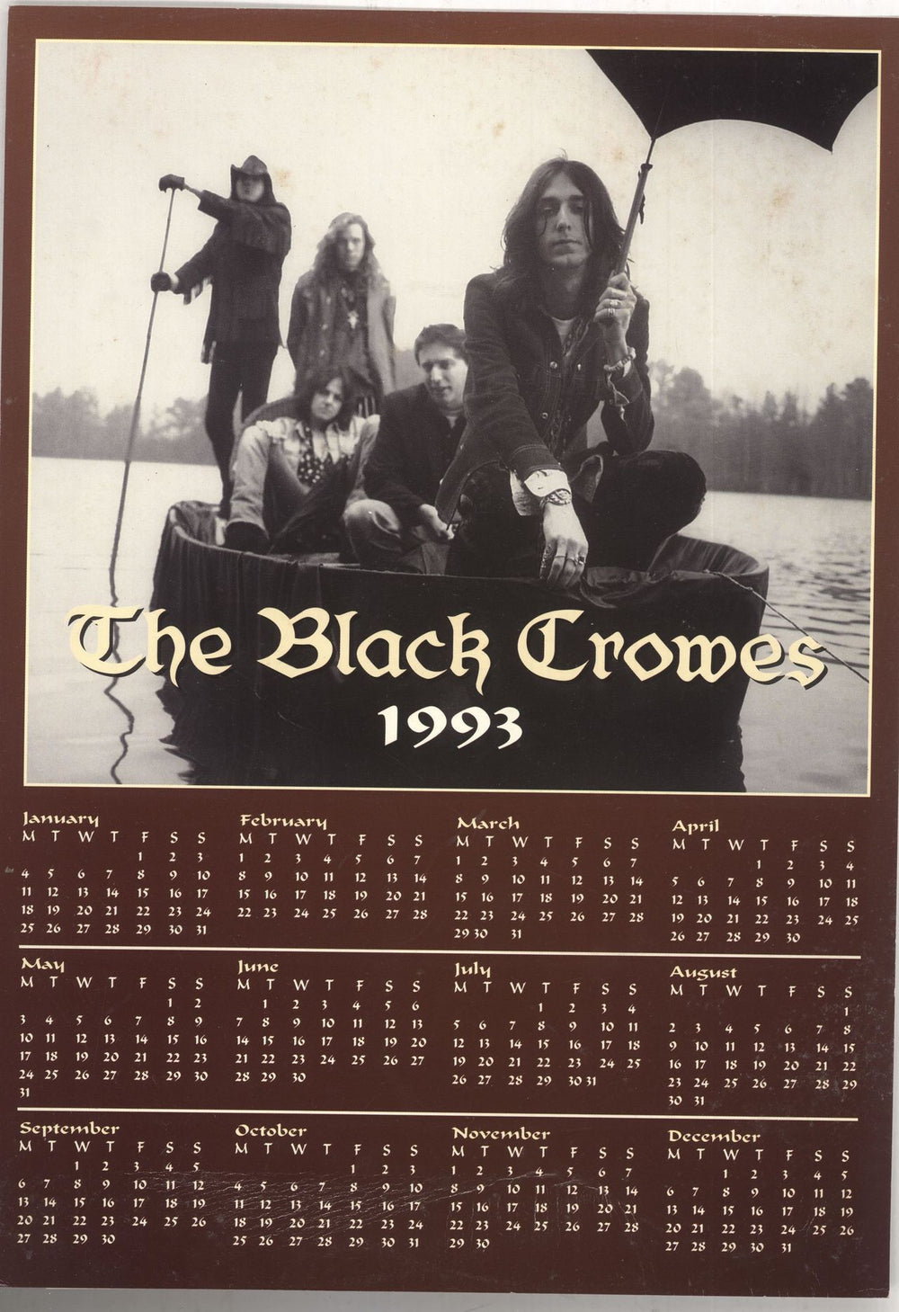 The Black Crowes Hotel Illness - Clear Vinyl + calendar card UK 12" vinyl single (12 inch record / Maxi-single) 042286471310