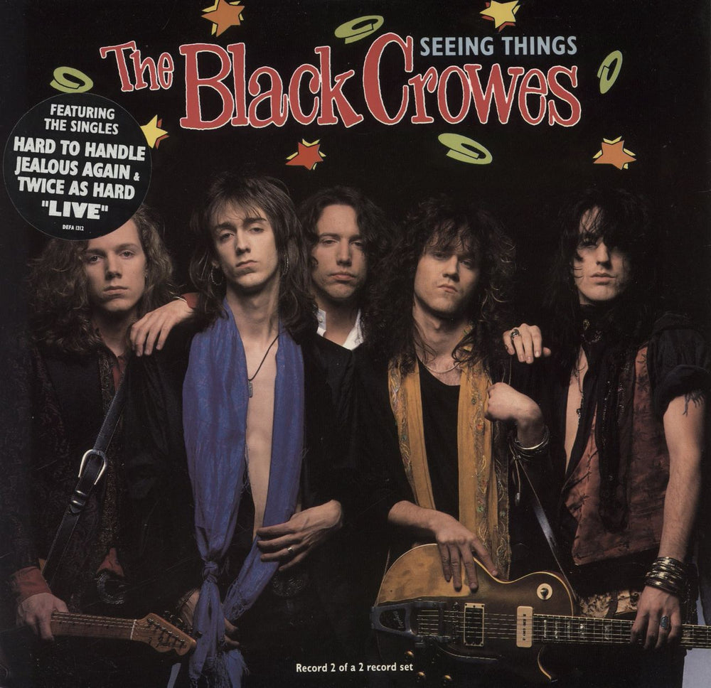 The Black Crowes Seeing Things UK 12" vinyl single (12 inch record / Maxi-single) DEFA1312