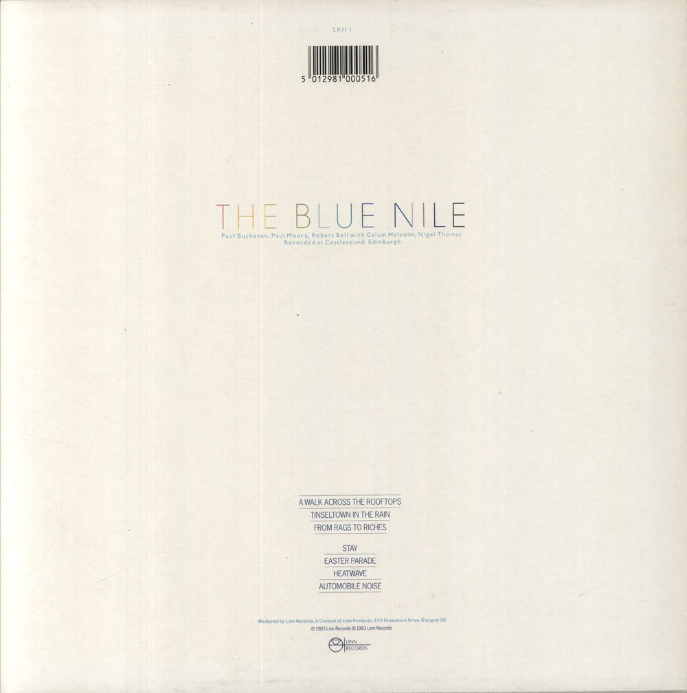 The Blue Nile A Walk Across The Rooftops UK vinyl LP album (LP record) 5012981000516