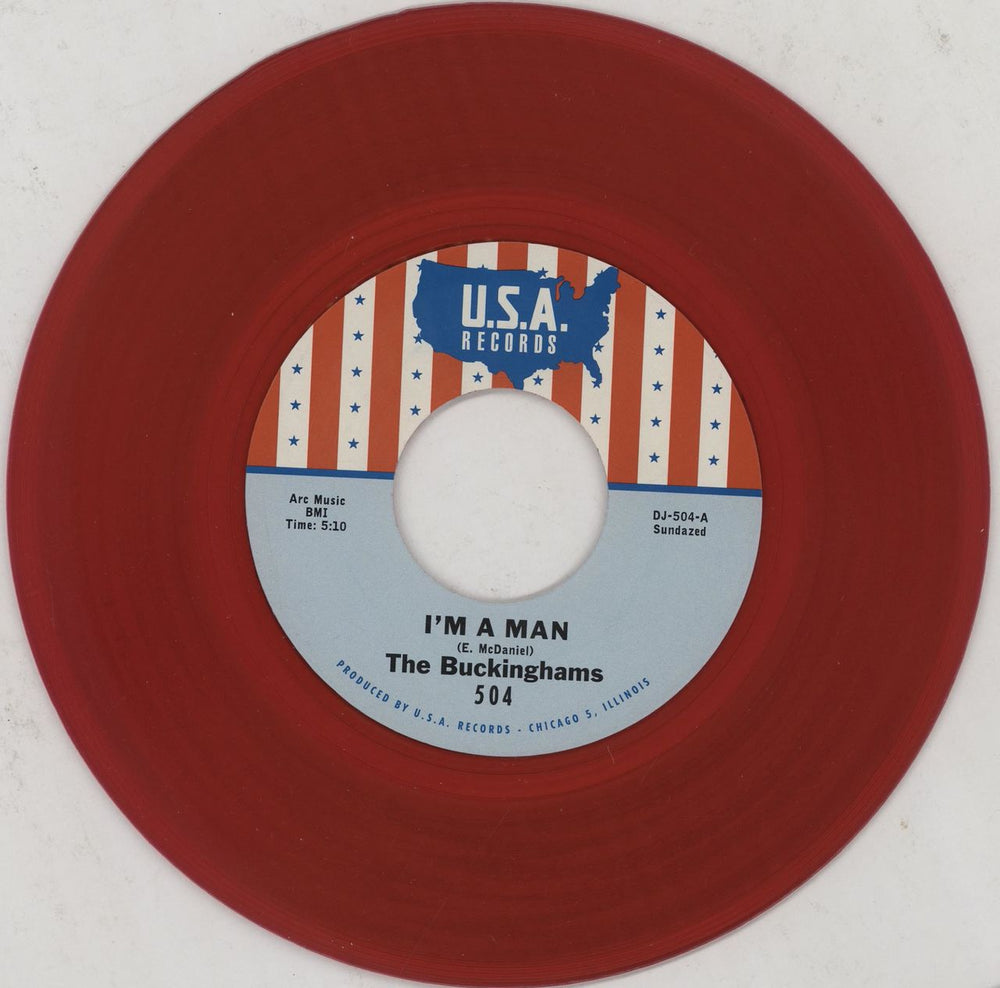 The Buckinghams I'm A Man - Red Vinyl US 7" vinyl single (7 inch record / 45) BKH07IM763682