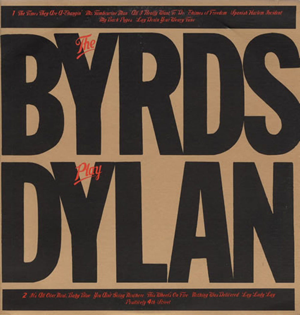 The Byrds The Byrds Play Dylan US Promo vinyl LP album (LP record) PC36293