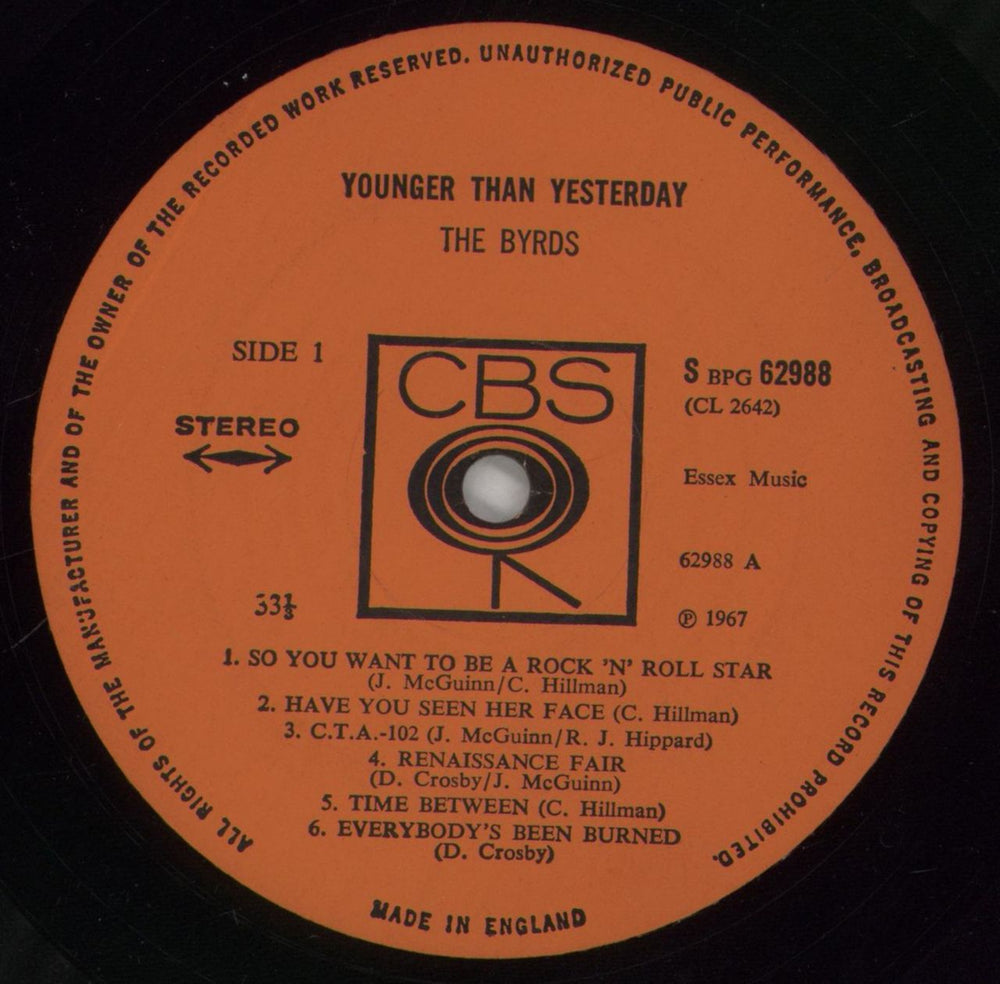 The Byrds Younger Than Yesterday - 2nd Stereo UK vinyl LP album (LP record) BYRLPYO544229