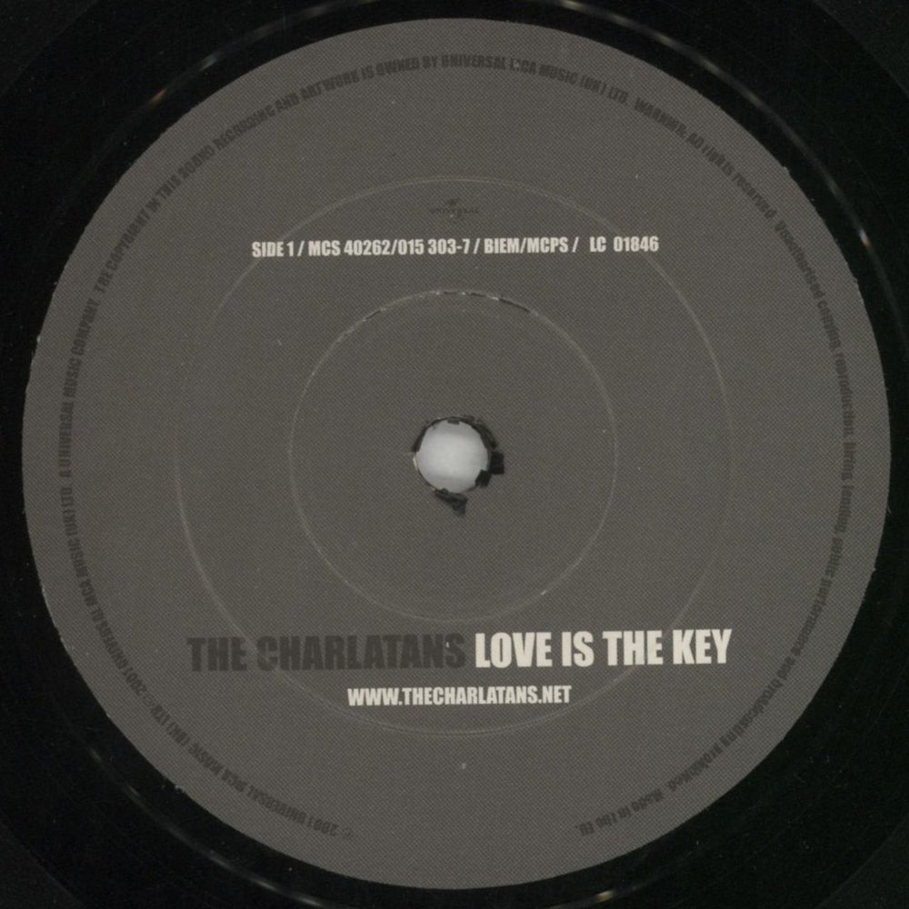 The Charlatans (UK) Love Is The Key UK 7" vinyl single (7 inch record / 45) CHA07LO195123