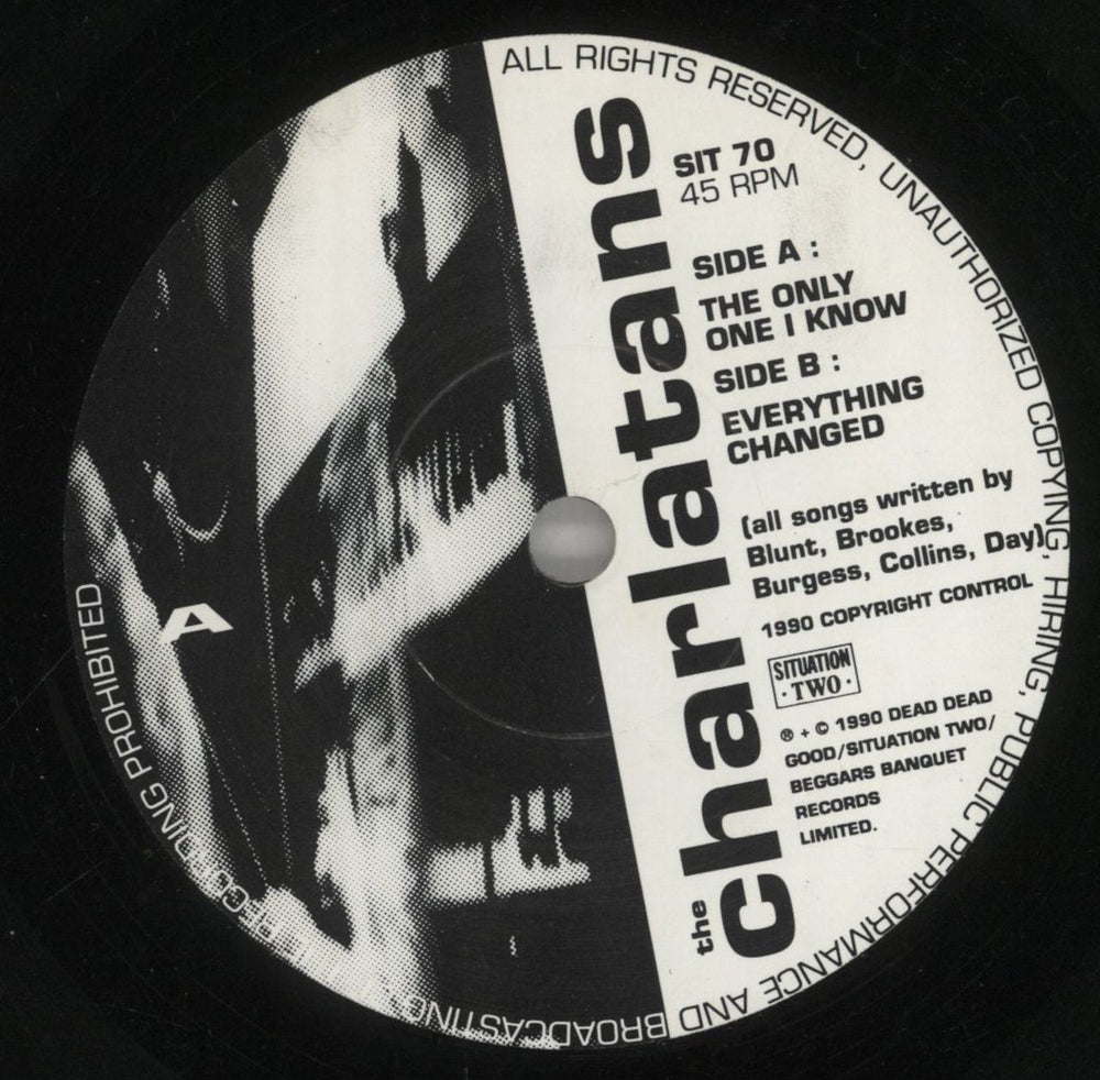 The Charlatans (UK) The Only One I Know UK 7" vinyl single (7 inch record / 45) CHA07TH64819