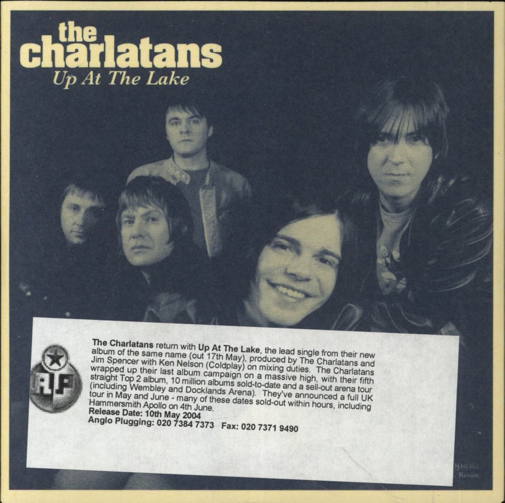 The Charlatans (UK) Up At The Lake UK Promo CD single (CD5 / 5") MCSTDJ40363