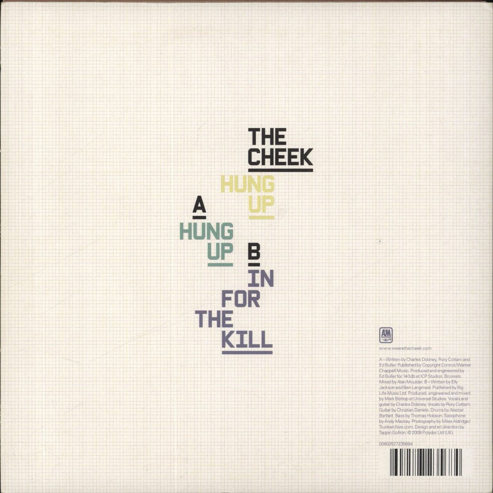 The Cheek Hung Up UK 7" vinyl single (7 inch record / 45)