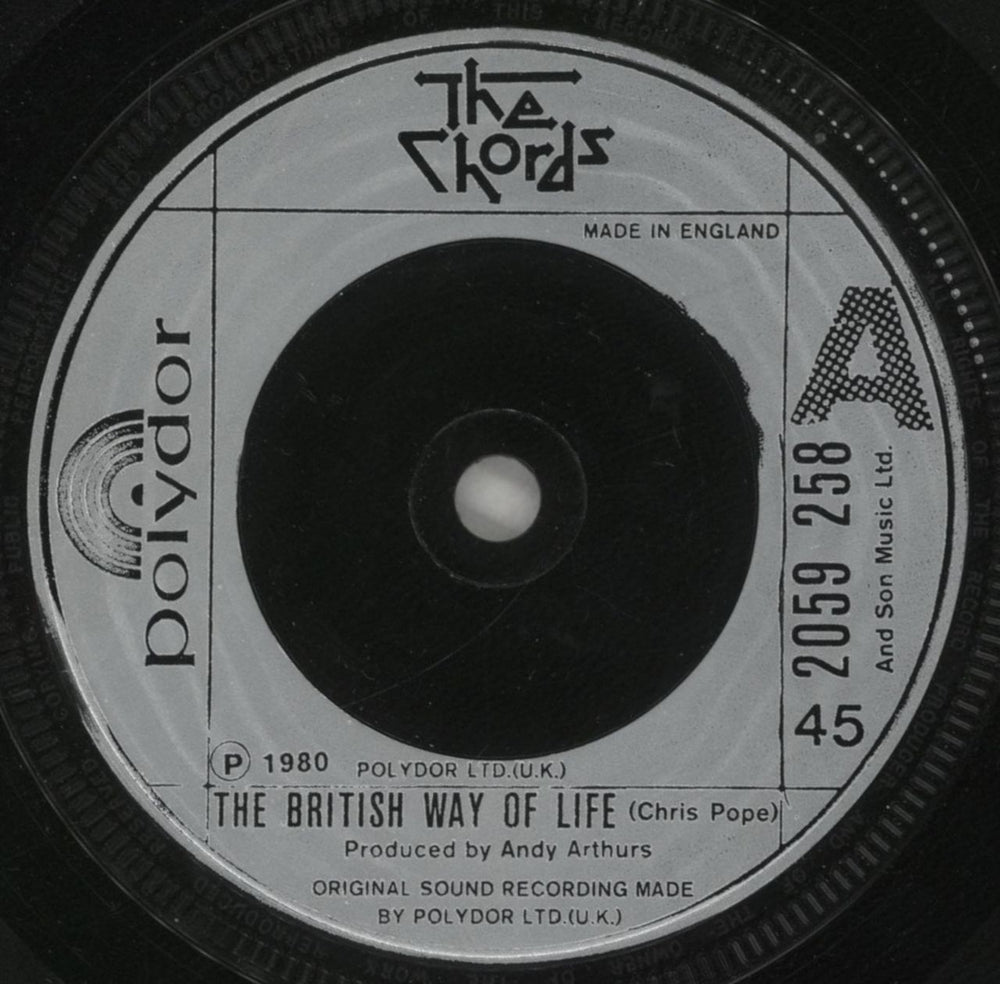 The Chords The British Way Of Life + Sleeve - VG UK 7" vinyl single (7 inch record / 45) TCD07TH718077