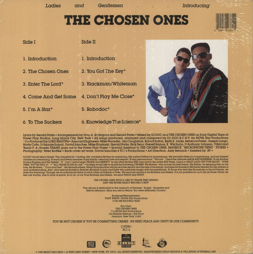 The Chosen Ones Enter The Lord - Shrink US vinyl LP album (LP record) 010912163311