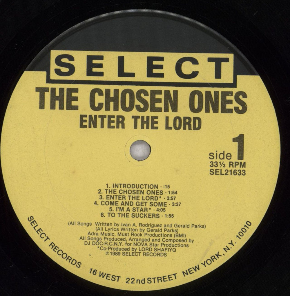 The Chosen Ones Enter The Lord - Shrink US vinyl LP album (LP record) 6TLLPEN841745