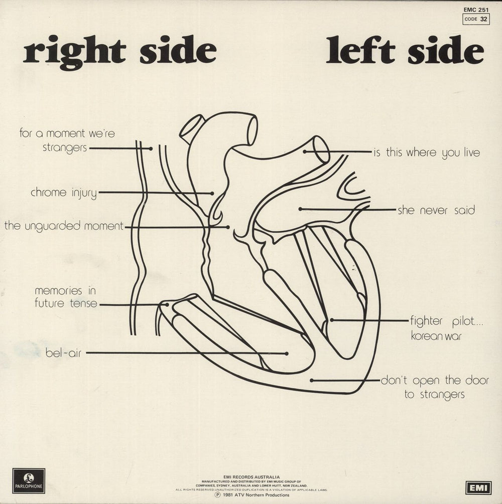 The Church Of Skins And Heart New Zealand vinyl LP album (LP record)