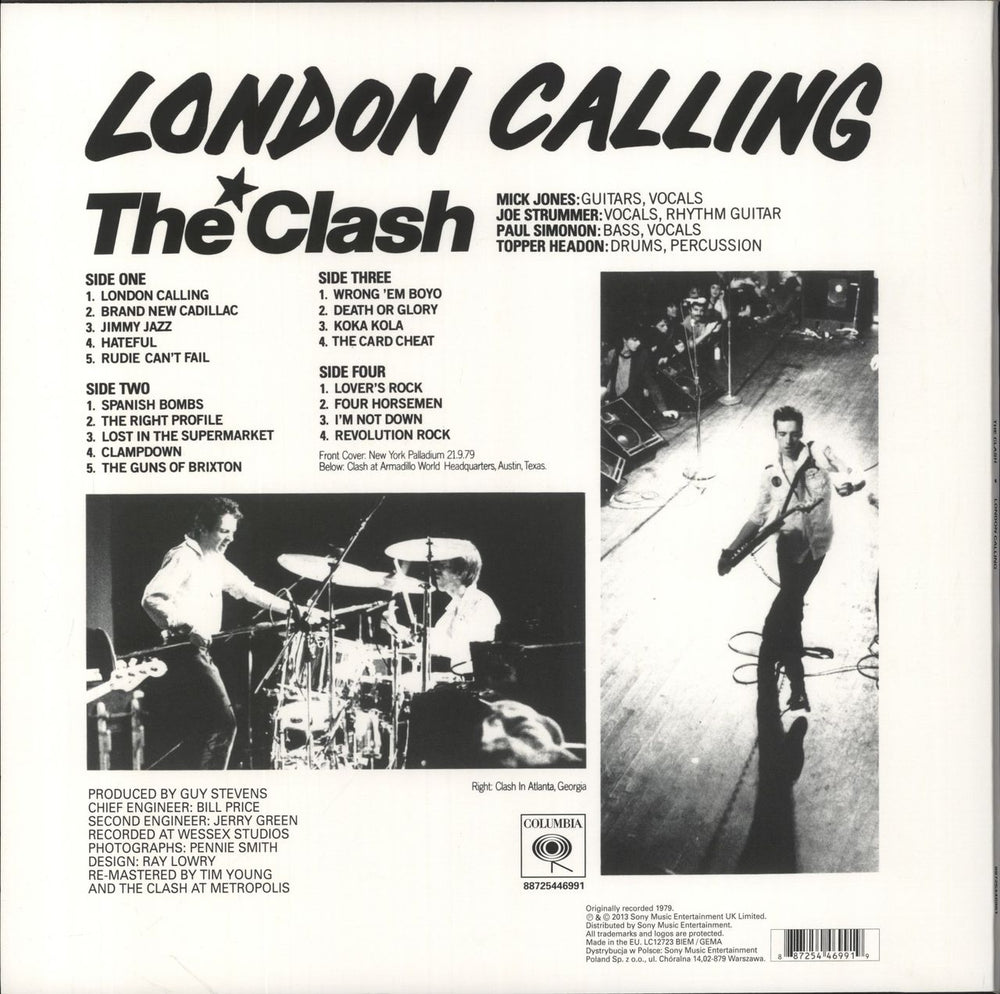 The Clash London Calling - 180gm UK 2-LP vinyl record set (Double LP Album) 887254469919