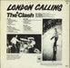 The Clash London Calling + Lyric Inserts - EX UK 2-LP vinyl record set (Double LP Album)