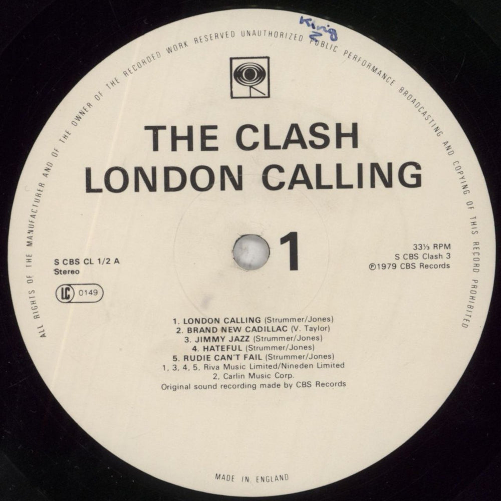 The Clash London Calling + Lyric Inserts - EX UK 2-LP vinyl record set (Double LP Album) CSH2LLO608249