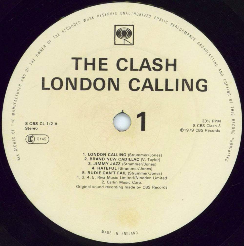 The Clash London Calling + Lyric Inserts - VG UK 2-LP vinyl record set (Double LP Album) CSH2LLO768157