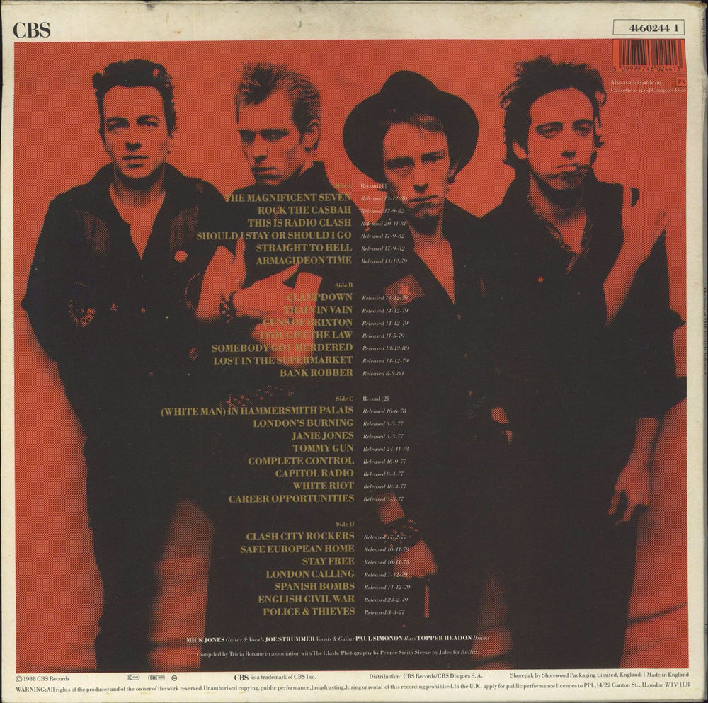 The Clash The Story Of The Clash Volume 1 - stickered - EX UK 2-LP vinyl record set (Double LP Album) 5099746024413