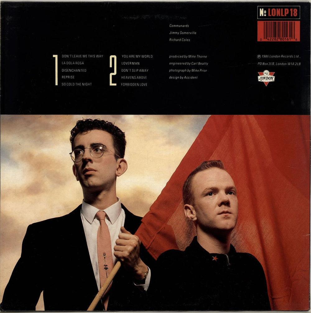 The Communards Communards - Circular song Hype Sticker sleeve UK vinyl LP album (LP record) 042282801616