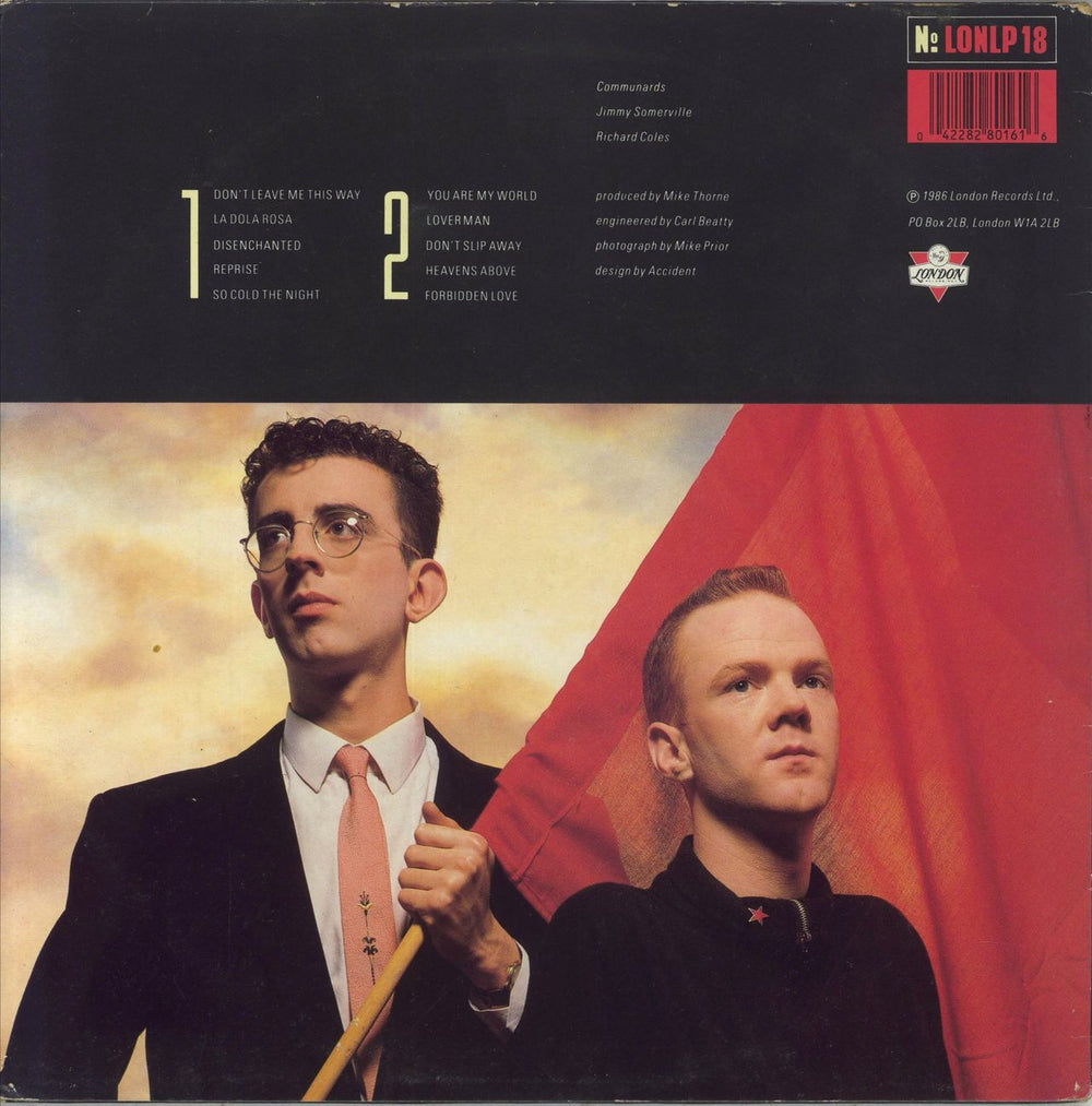 The Communards Communards UK vinyl LP album (LP record) 042282801616