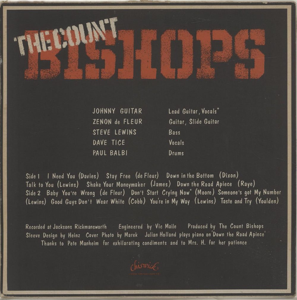 The Count Bishops The Count Bishops - EX UK vinyl LP album (LP record)