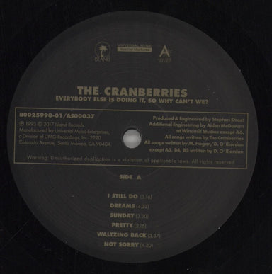 The Cranberries Everybody Else Is Doing It, So Why Can't We? - 180gm US vinyl LP album (LP record) CRBLPEV859480