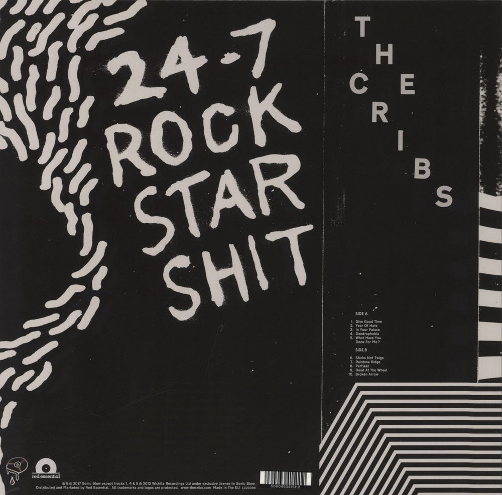 The Cribs 24-7 Rock Star Shit - Luminous Yellow Vinyl UK vinyl LP album (LP record) 5060463415112