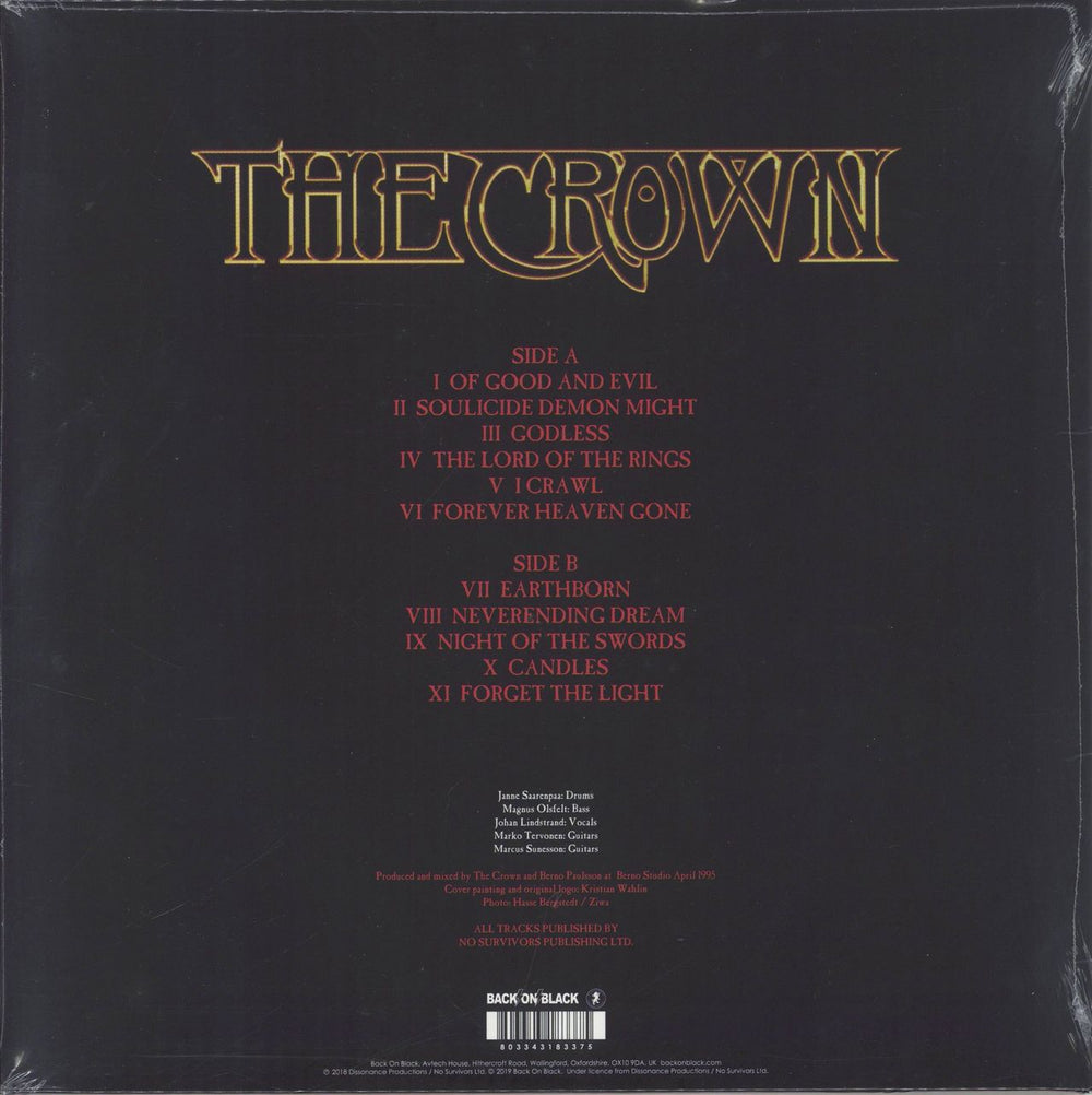 The Crown The Burning UK vinyl LP album (LP record) 803343183375