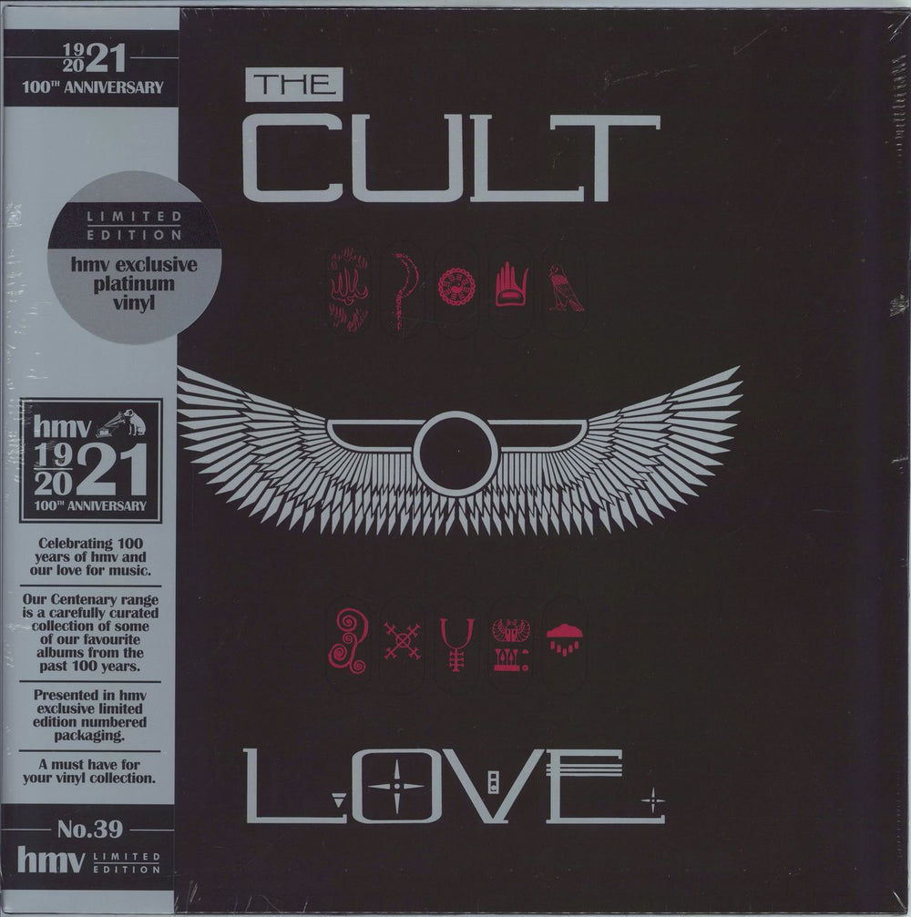 The Cult Love: HMV Centenary - Platinum Vinyl - Sealed UK vinyl LP album (LP record) BBL65LP