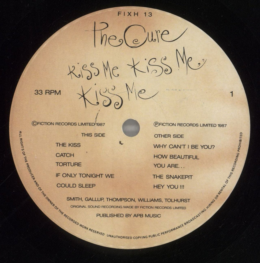 The Cure Kiss Me Kiss Me Kiss Me - VG UK 2-LP vinyl record set (Double LP Album) CUR2LKI428910